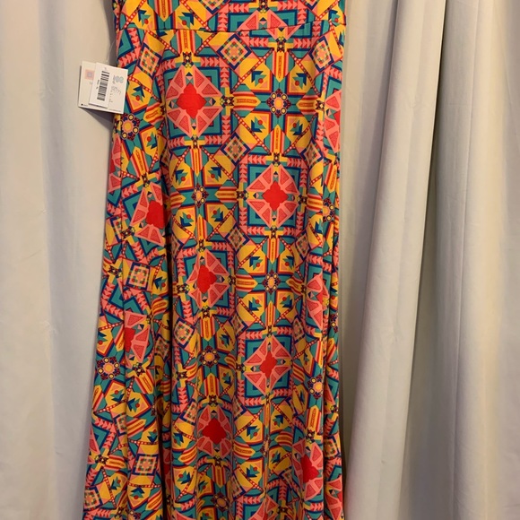 LULAROE XL MAXI DRESS MULTI-COLOR - Picture 2 of 2